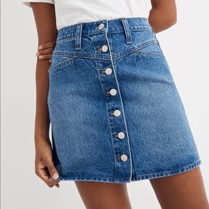 Madewell a-line denim skirt